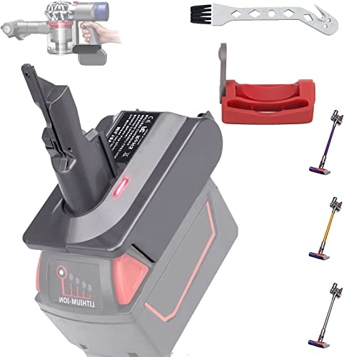 2-In-1 V7/8 Battery Adapter For Dyson V7/8 Battery With Milwaukee 18V Battery Convert To For Dyson V7/8 Series Absolute Animal Vacuum Cleaner, V7/8 Fluffy V7/8 Motorhead,229602-01 #TOP3