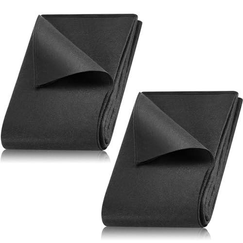 Wesnoy 2 Pcs 31.49 in x 7 ft Dry Well Non Woven Geotextile Fabric Geotextile Filter Fabric Black Filter Fabric Wrap for Drainage Products Stormwater Dry Well System by Wesnoy - Used condition - US$23.95