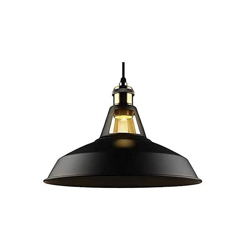 Luz colgante retro americana E27 y lámpara industrial negra para pasillo 8