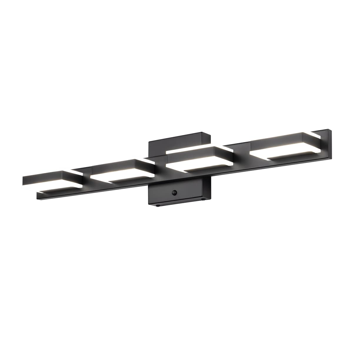 mirrea 24" Black Vanity Lights for Bathroom 4 Light Vanity Lighting Fixtures for Mirror 3 CCT Adjustable LED Vanity Light