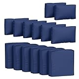 14 Pcs Outdoor Cushion Covers Patio Cushion Slipcovers Replacement Splash Proof with Zipper for Outdoor Furniture, Patio Sofa Couch 3 Sizes, Covers Only