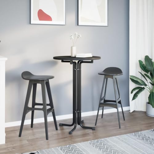 Mesa de bar estable de madera de 70 cm de diámetro elegante 4