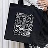 Willow Gifts Adele Doodle Tote Bag - Skyfall Hello Someone Like You Chasing Pavements Easy on Me Single Album Carrier Shopping (Black) #1