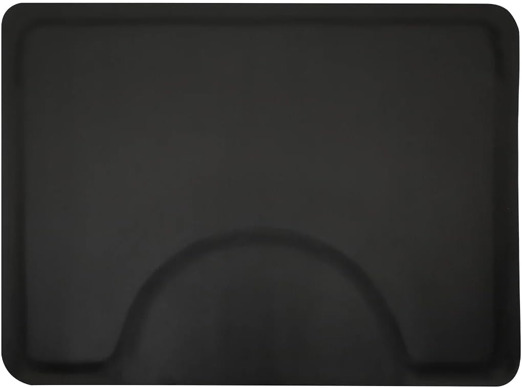 Buy-Rite Super Soft Salon Floor Mat – 3' x 5' Rectangular, 5/8" Thick, Puncture-Proof Surface with Chair Depression – Anti-Fatigue Comfort Mat for Salons & Barbershops – Black SHP-SS3050R5/8-1