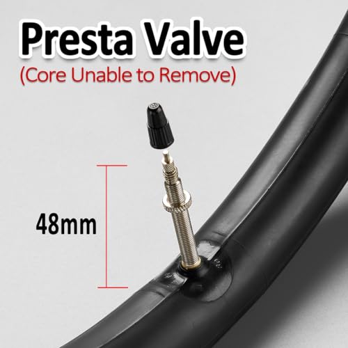 Image of 4-Pack Road Bike Tubes 700 x 23c /25c 28c /32c 35c /43c - Butyl Rubber 700c Bike Tube Replacement - Presta /Schrader - 48mm / 60mm