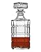 Godinger Whiskey Decanter And Glasses Bar Set, Includes Whisky Decanter And 6 Cocktail Glasses - 7 Piece Set