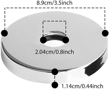 Extra Large Shower Arm Flange, 3.5 Inches in Outer Diameter Replacement Universal Replacement Escutcheon Cover Plate Shower Head Arm Escutcheon Plate Suitable(Brushed Nickel)