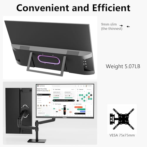 Image of Prechen 27 Inch 2K QHD 100Hz Touchscreen Monitor 10 Point Multi Touch IPS Portable Display, 2560x1440 USB-C HDMI Laptop Monitor with Adjustable Stand & Speakers