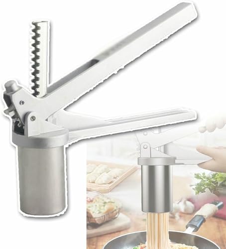 Prensa de fideos en acero inoxidable resistente con rodillo ajustable 2
