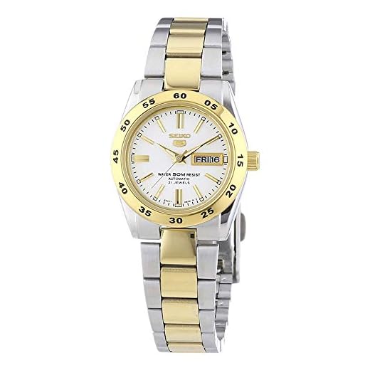 Seiko 5 orologio Donna Analogico Manuale con cinturino in Acciaio INOX SYMG42K1