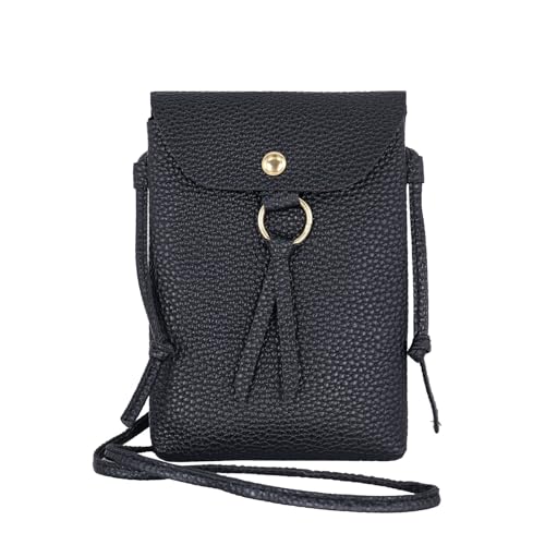 FOSLXIN Téléphone Portable Femme, Pochette pour TéléPhone Portable en Cuir Pu, Sac à Bandoulière Souple pour Téléphone Portable pour Femmes pour Faire Du Sortir,...