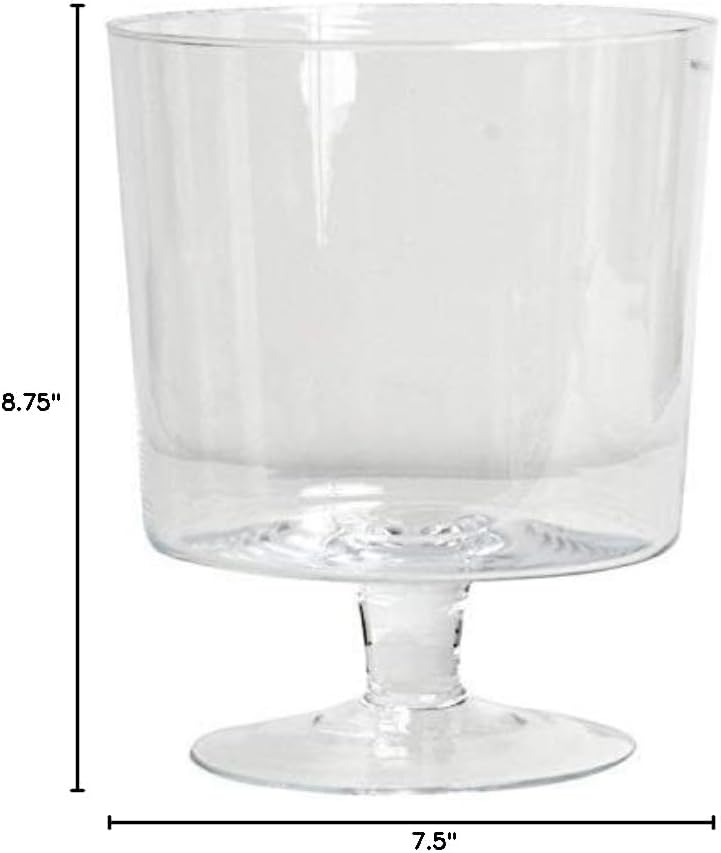 Trifle Bowl/Ftd Centerpiece 9" Clear Solid Glass 1 Piece