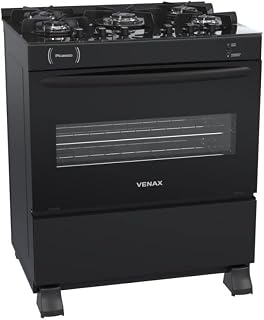 Fogao a Gas Picasso Vitreo 5 Q Preto Fosco Gás Glp