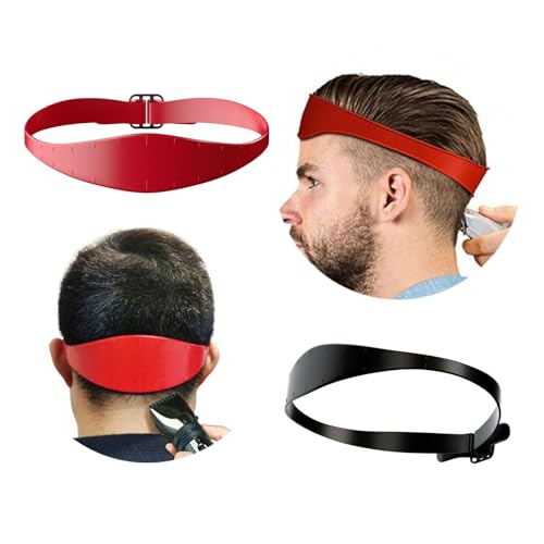 Gabarit de rasage et guide de coupe des cheveux, outil de coupe de cheveux à domicile, bande de coupe incurvée réglable en silicone pour la coupe de cheveux à faire soi-même, créer une ligne de – vue 6