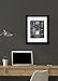 Gallery Solutions Black Wall or Tabletop Picture Double White Image 8X10 FRAME, 8