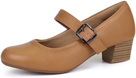 Ortho+rest Women Bunions Orthopedic Dress Shoes Mary Janes Shoes Low Chunky Heels Work Pumps