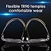 LUFF Premium Computer Reading Glasses Blue Light Blocking Diamond Cut Edge Design Spectacle Readers for Men