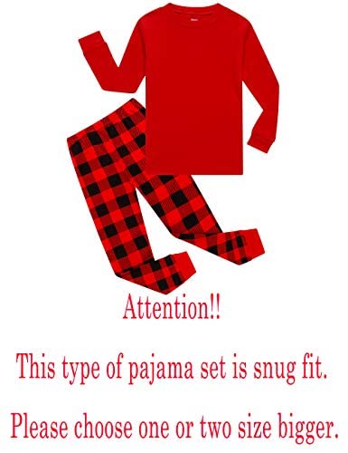 Image of KikizYe Girls Pajamas Set Kids Long Sleeve PJs Cotton Jammies