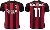Camiseta Milan Zlatan Ibrahimovic 21 réplica autorizada 2020-2021 para niño (tallas 2, 4, 6, 8, 10, 12) adulto (S M L, XL), multicolor, 4 años