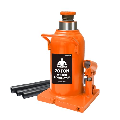 Jack Boss Bottle Jack 20 Ton (40,000 LBs) Hydraulic Car Jack, Fit for Auto Truck Repair and House Lift, Orange