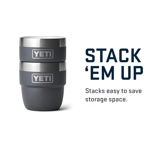 Image of YETI Rambler 4 oz Stackable Cup, Stainless Steel, Vacuum Insulated Espresso /Coffee Cup, 2 Pack