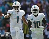Miami Dolphins Tua Tagovailoa And Tyreek Hill Share a moment On The Field 8x10 Photo Picture Poster - Valentines Day, Birthday, Fathers Day, Or Christmas Gifts For Men, Dad, And Husband