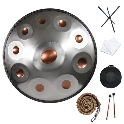 Handpan Drum 10 notas 22 pulgadas D menor con estuche miniatura 1