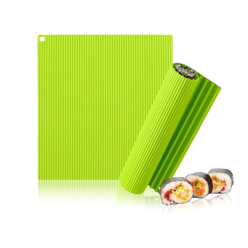 Sushi Rolling Mat-Silicone Rolling Mat-Sushi Mat For Easy Rolling Of Sushi, Non-Slip And Easy-To-Clean Sushi Maker,Sushi Making Kit For Beginners