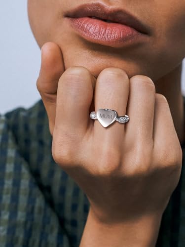 Image of Richsteel Stainless Steel Heart /Claddagh Cremation Urn Ring for Ashes for Women Waterproof Locket Rings Memorial Jewelry(with Gift Box)