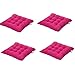 4 cómodos cojines para silla,Worsendy cojines de silla exterior,cojines de terraza,cocina de jardín Cojines de silla de comedor 40x40 cm Crema Cena silla Pad (Rosa)