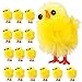 60PCS poussins de pâques, mini poussins de pâques pelucheux jouets poussins jaunes en peluche poulet décorations de fête à la maison remplisseurs d'oeufs de pâques accessoires d'artisanat de pâques