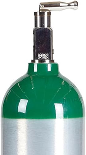 Miniatura 2 de Nuevo cilindro de oxígeno médico con válvula de palanca CGA870 - Tamaño D 14.6 cf (MD)