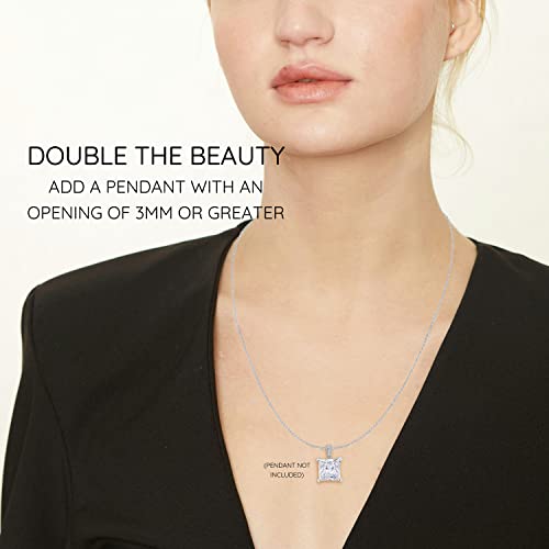 Kisper Sterling Silver Cable Link Chain Necklace –Thin, Dainty, Sterling Silver Plated Stainless Steel Jewelry For Women & Men With Spring Ring Clasp, 20" #TOP6