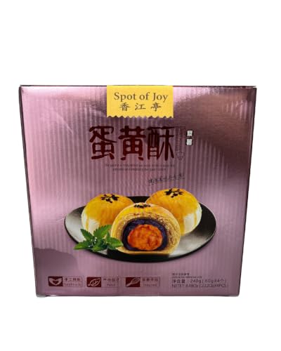 Premium Purple Sweet Potato Mooncake –Handmade Asian Pastry with Creamy Ube Filling – Healthy, Low Sugar Mid-Autumn Dessert