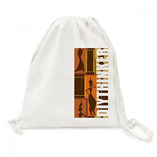 Toile Drawstring Backpack Afrique autochtone sac à cordon chic