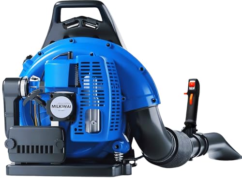 63CC Gas Backpack Leaf Blower, 2-Stroke Engine, 665 CFM, 205 MPH for Lawn Care, Yard Debris & Snow Removal
