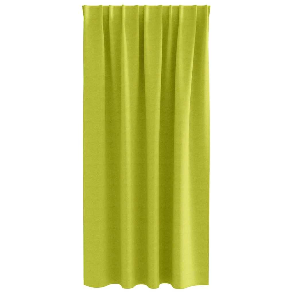 Lot de 2 rideaux occultants avec anneaux - Vert - 175 x 140 cm - En polyester - Pour salon, chambre à coucher, bureau - Protection solaire - Protection thermique - 80 à 90 % de lumière