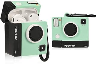 Gift-Hero Green Camera Cartoon Case for Airpods, Funny Cute Cool Pattern Design