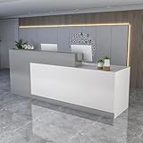 Rezeptions-Theke für Convenience Store & Bekleidungsgeschäft, Kassierer, Vordertisch, 2180 x 60 x 100 cm, modernes Design, langlebig, geräumige Arbeitsfläche, Einzelhandelsmöbel