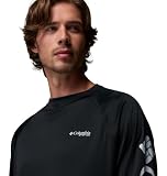 Columbia Men's Terminal Tackle Long Sleeve Shirt, Long Sleeve Shirt, Black/Cool Grey Logo, Medium - 5