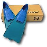  DORSAL Floating Long Swim Fins, Blue/Aqua, S (US 3-4)