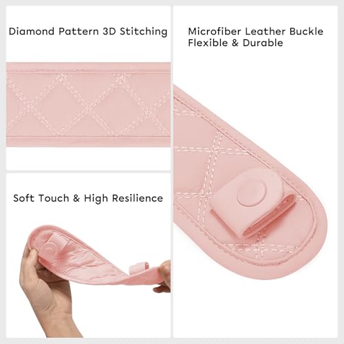 Image of GIVLEFLY Shoulder Strap Pad for Purse and Tote Bags, Soft Nylon Cushion Cover, Snap-On Protector for Flat Handbag & Crossbody Straps