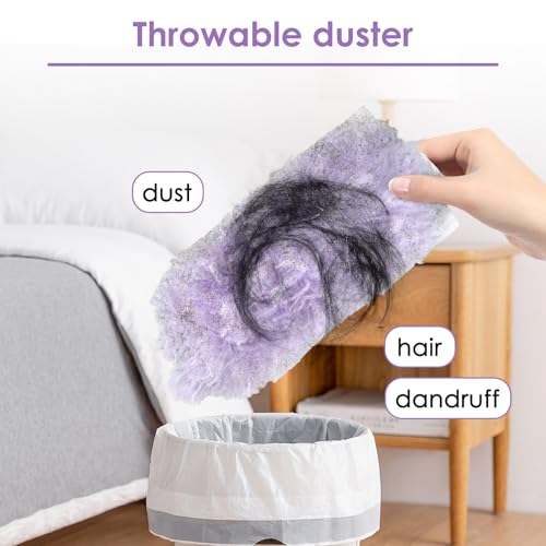 Image of 50 Count Feather Duster Refills for Swiffer Dusters Handle, 360 Degree Multi-Surface Duster Refill Kit with 1 Extra Handle, Disposable Dust Removal Brush Heads for Electronics Furniture, Car Interior