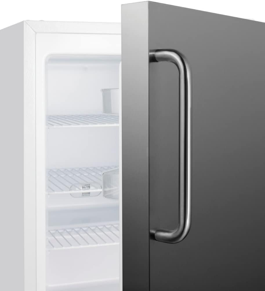 Summit Appliance ALFZ36SSTB Built-in ADA Compliant Residential All-Freezer, White, Stainless Steel Door, Towel Bar Handle, Door Storage, Temperature Alarms, Adjustable Thermostat and Manual Defrost