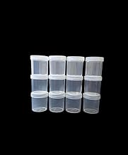 C.S.M CSM Clear Plastic Storage Containers, 218 ml Capacity, Screw Top Lids, Set of 12