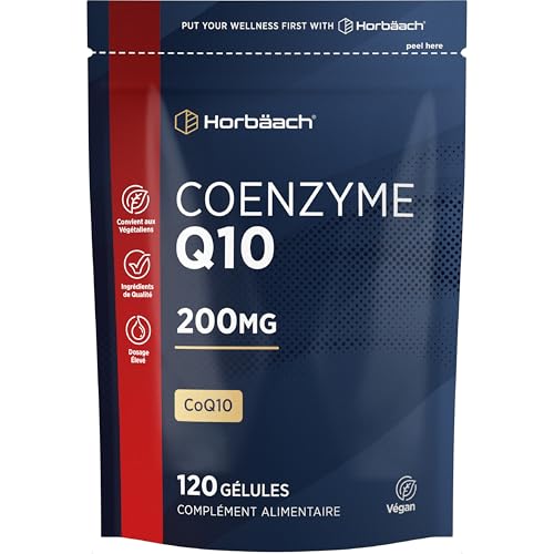 Coenzyme Q10 | 200mg Ubiquinone | CoQ10 200mg | 120 comprimés | Convient aux végétariens et végétaliens | Horbaach