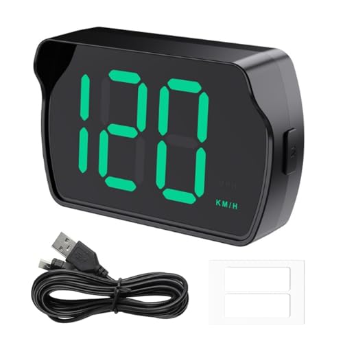 GPS Digital Speedometer, HUD GPS Digital Speed Meter, MPH Speedo, Head Up Display Car Accessories with USB Cable, Plug & Play for Cars Trucks SUV Motorcycle Fits All Vehicles,Black