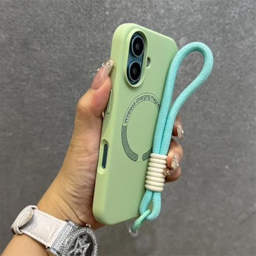 Étui en silicone liquide pour iPhone 17 Air avec dragonne et bracelet sans fil