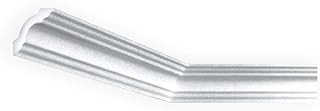 À LA MAISON CEILINGS KL50 Miguel Foam Crown Molding 6.5 Ft. L x 3 in W (Covers / 32.5 Ln. Ft.) Plain White Pack of 5