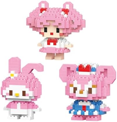 Yummy Baby Products Micro Mini Building Blocks Anime Character Set (500+ Pieces), Ages +14, Toys Gifts for Kids and Adults (3 Pack) (Set 27) image 2